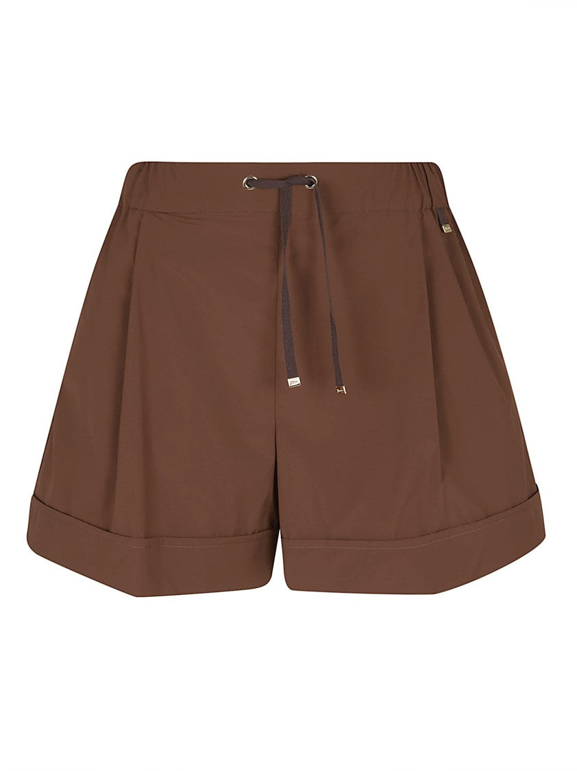 Herno Lightweight Matte Finish Stretch Nylon Shorts With Grosgrain Drawstring