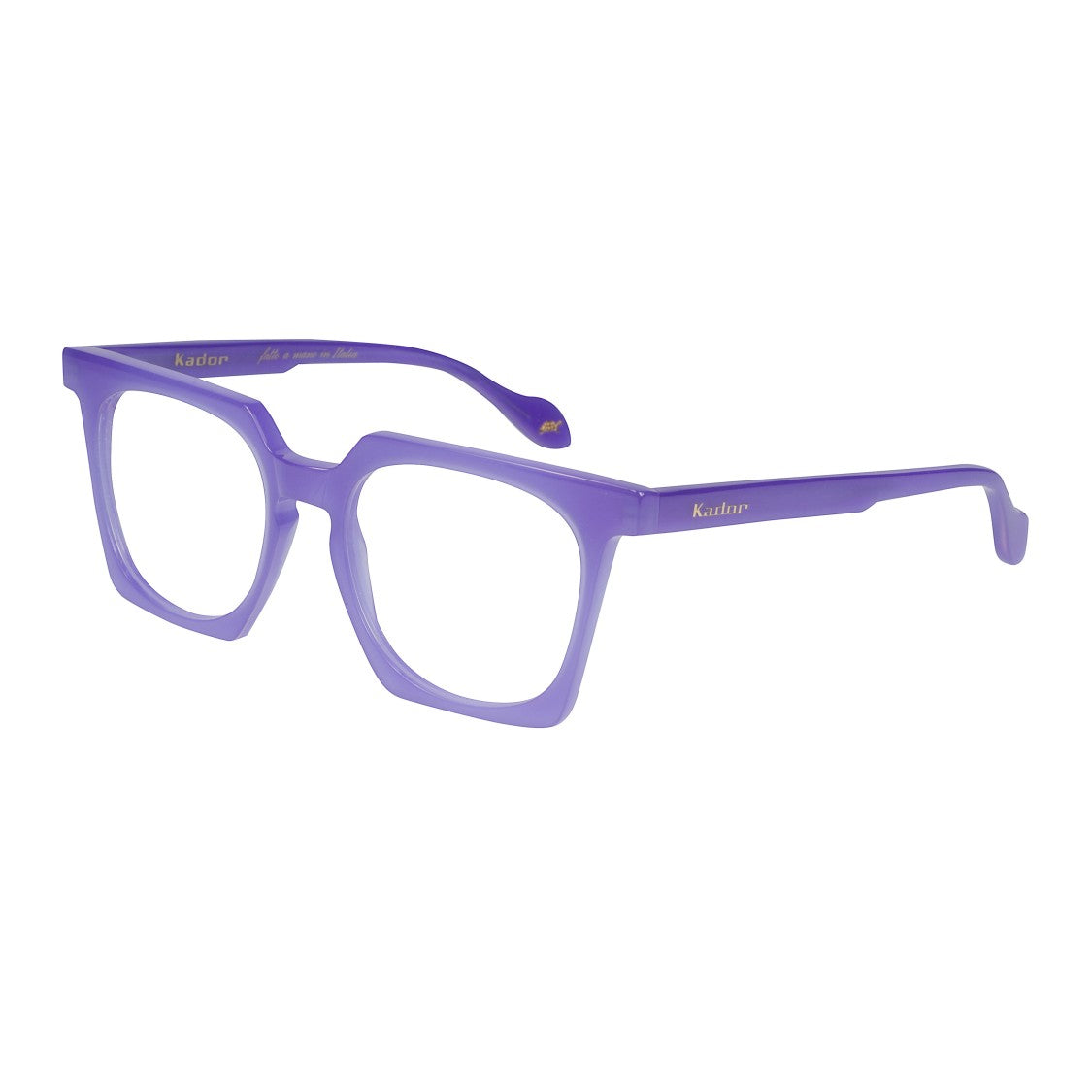 Kador Maya Light Bold Square Frame Sunglasses In Translucent Purple