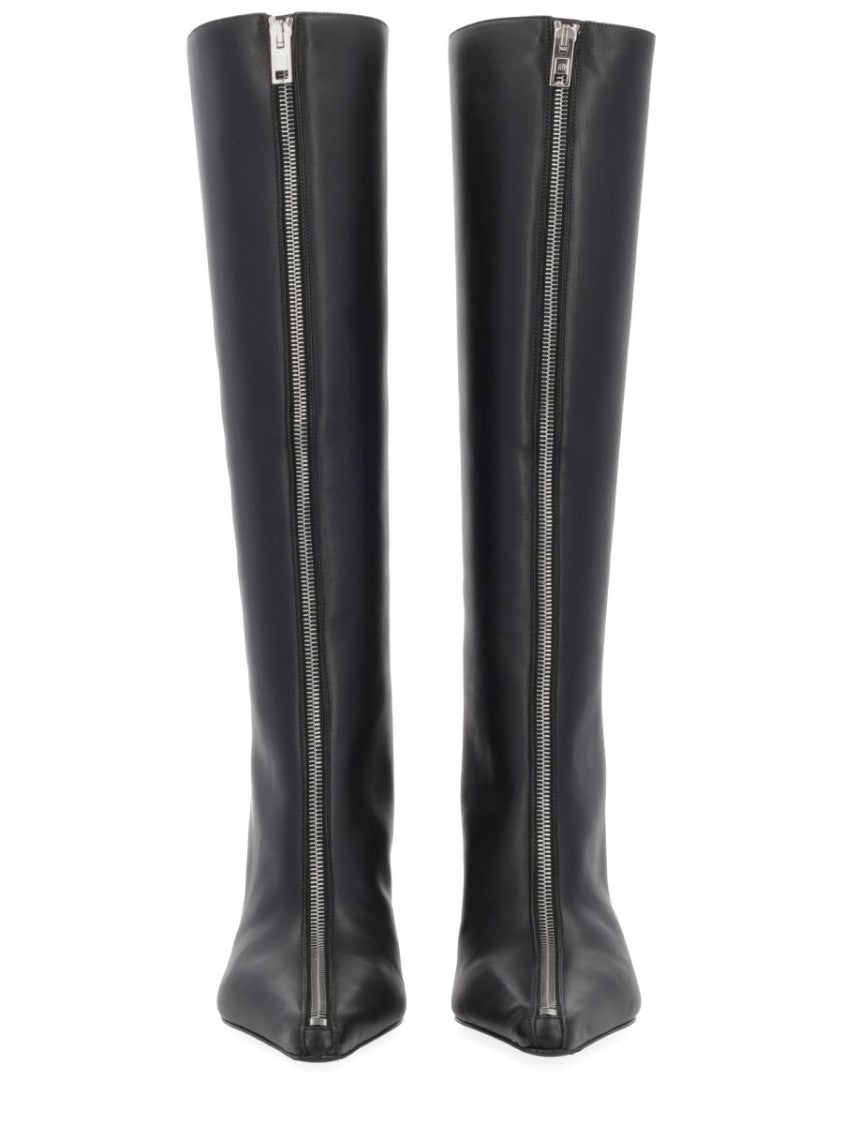 Alexander Wang Pointed-Toe Front-Zip Boots