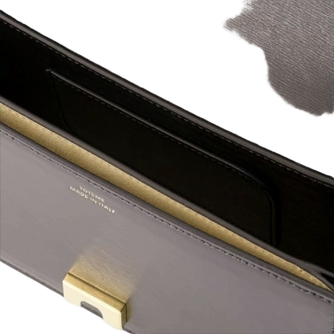 Totême Structured Black Leather Shoulder Bag