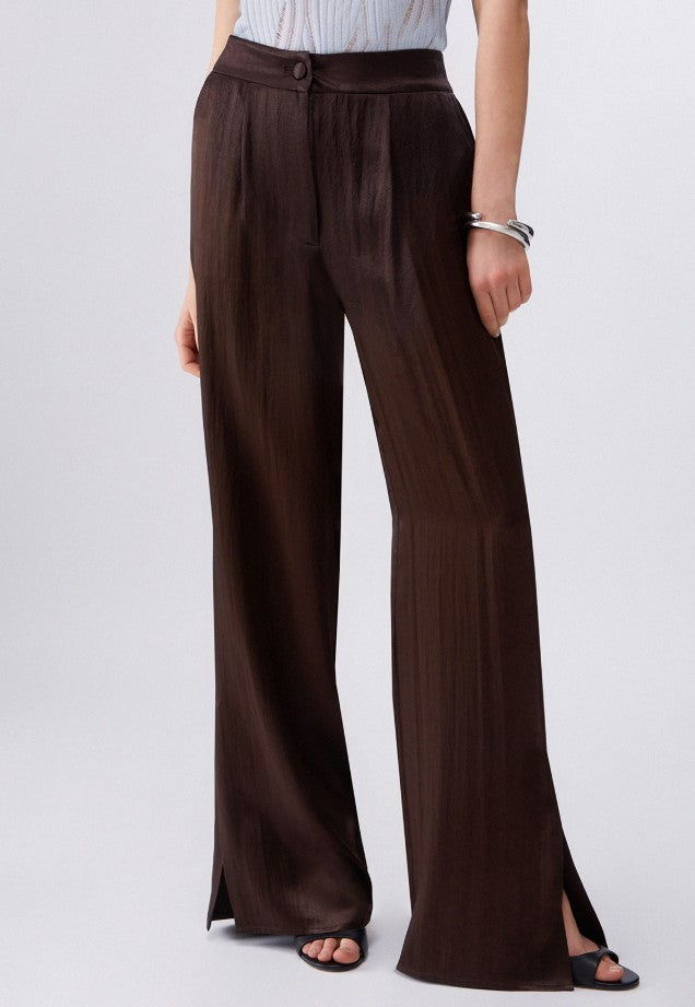 Liu Jo Satin Elastic Waist Wide Trousers