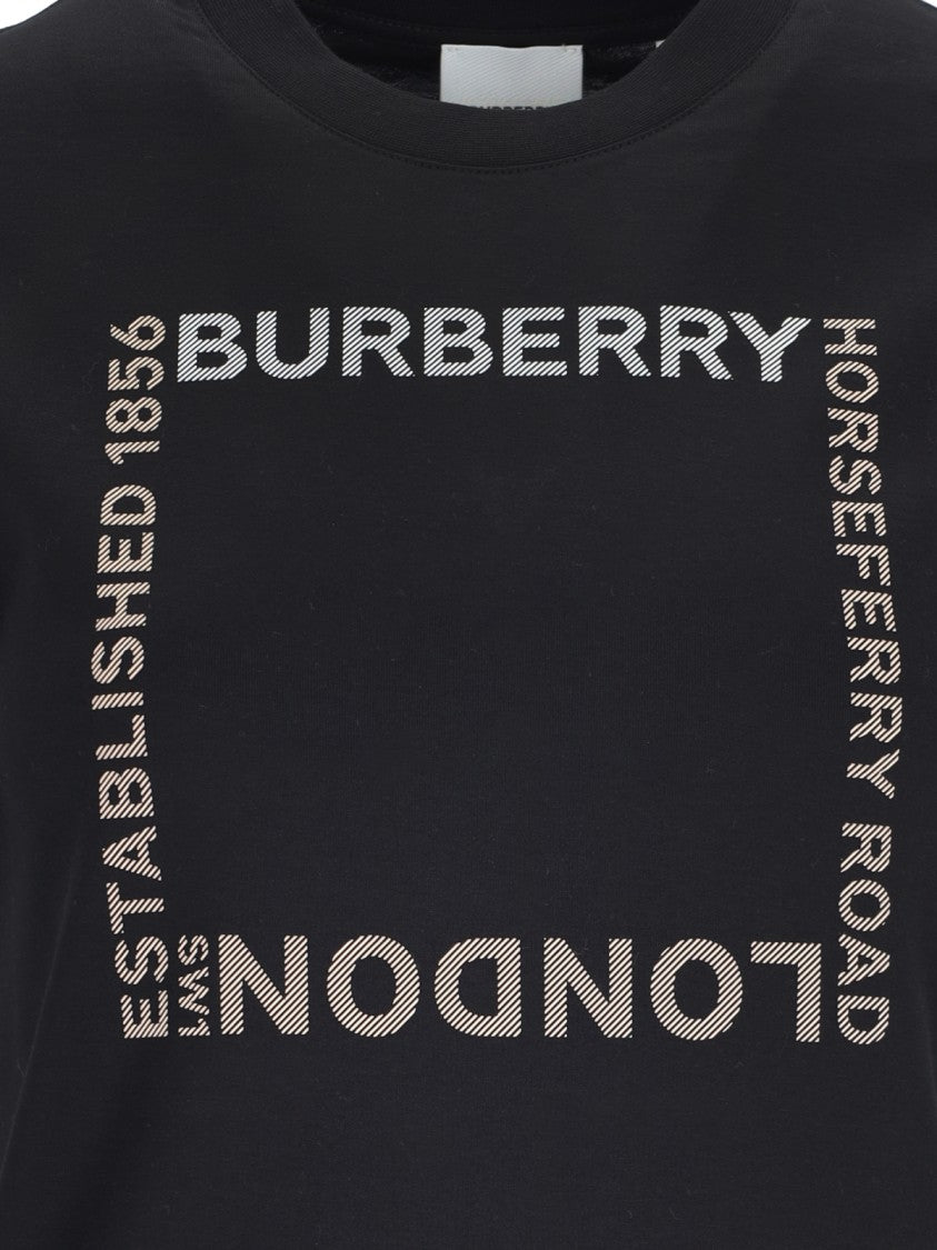 Burberry "Horseferry" Logo T-Shirt – Black