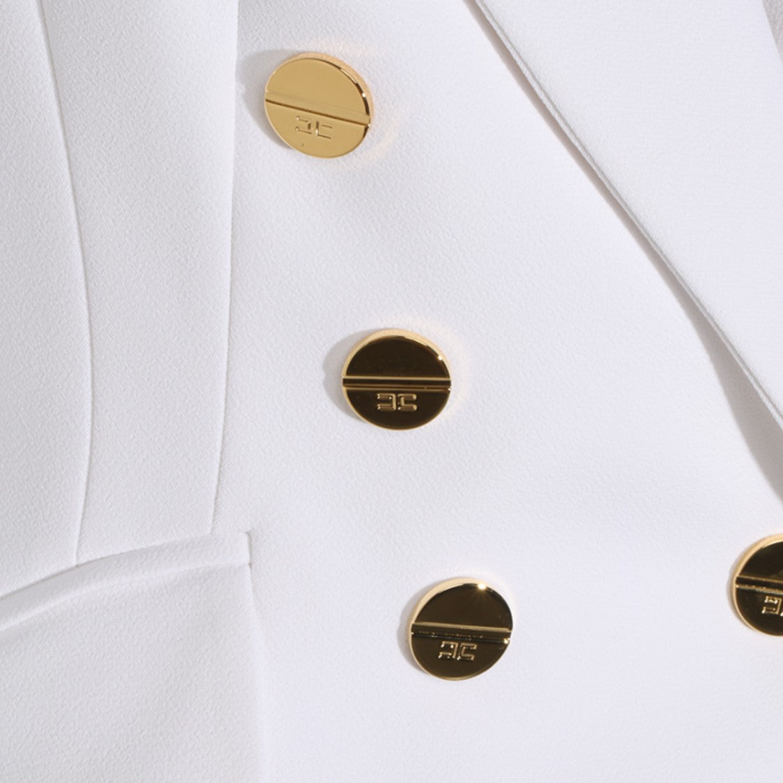 Elisabetta Franchi Tailored Double-Breasted Jacket With Gold Accents