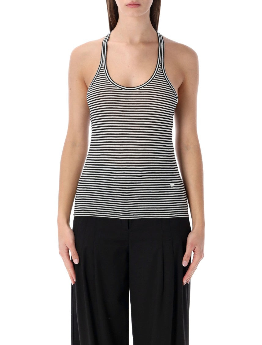 Tom Ford Racerback Bicolor Striped Tank Top