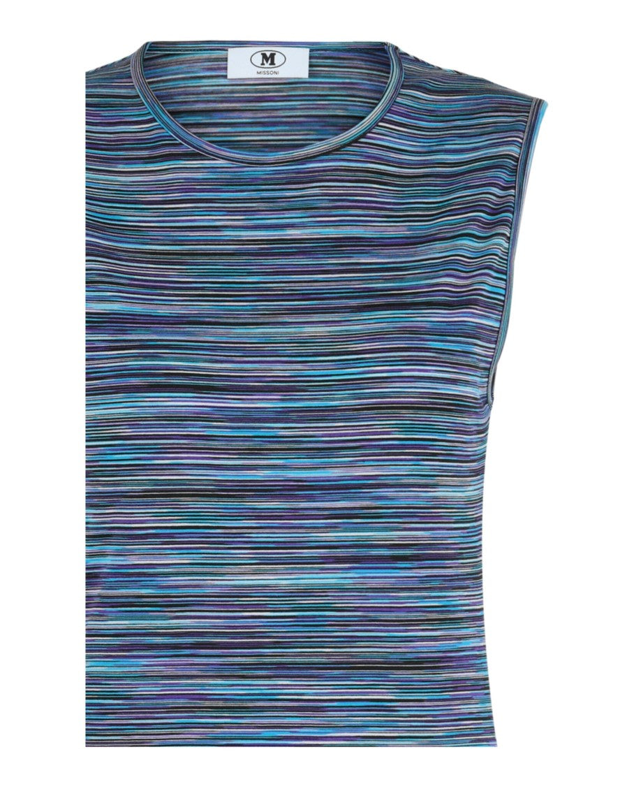 M Missoni Striped Sleeveless Bodysuit