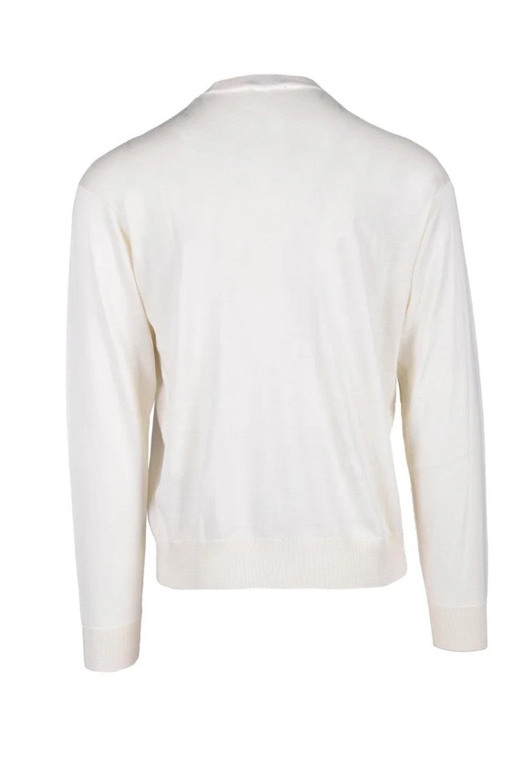 Emporio Armani White Virgin Wool Sweater