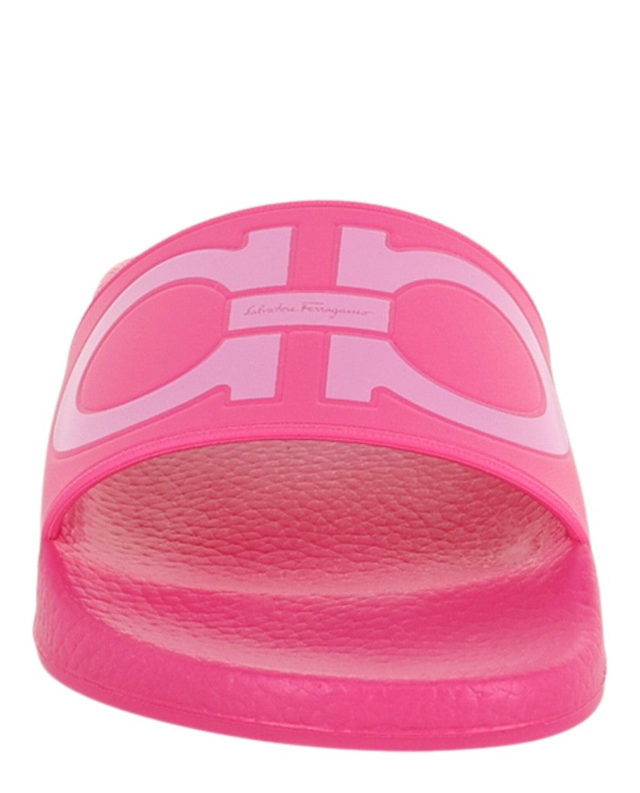 Ferragamo Groovy Dual Gancini Slides