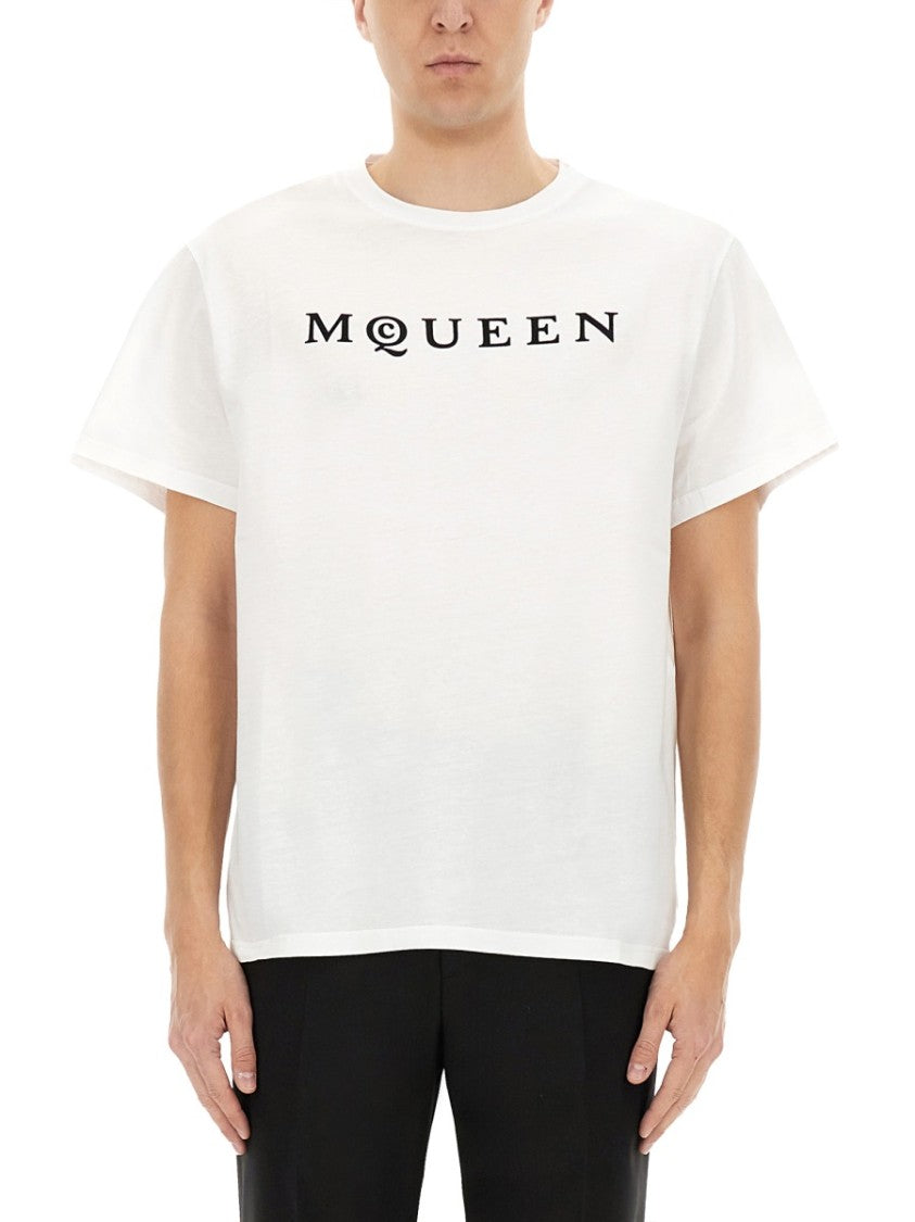 Alexander Mcqueen Bold Graphic Print Cotton T-Shirt