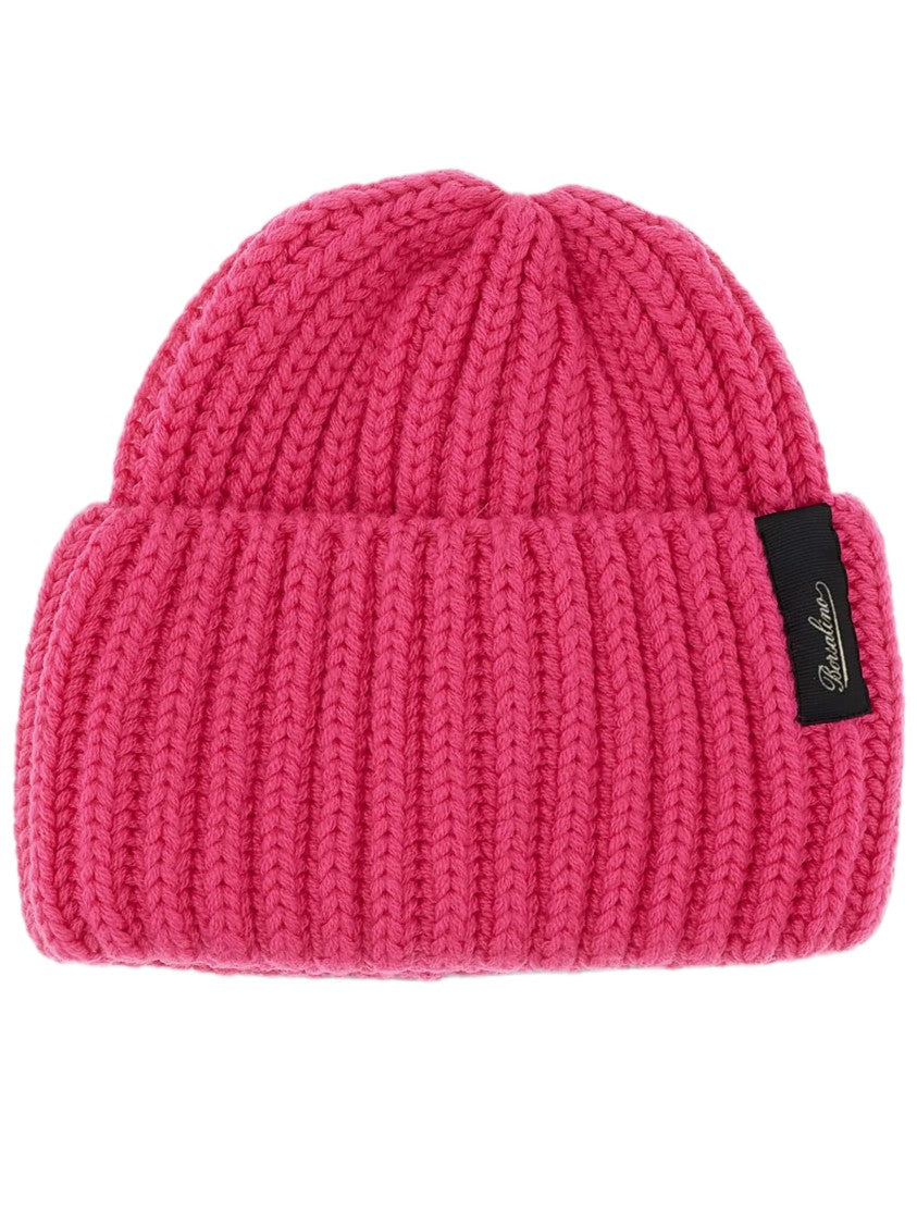 Borsalino Chunky Ribbed Knit Beanie With Folded Cuff