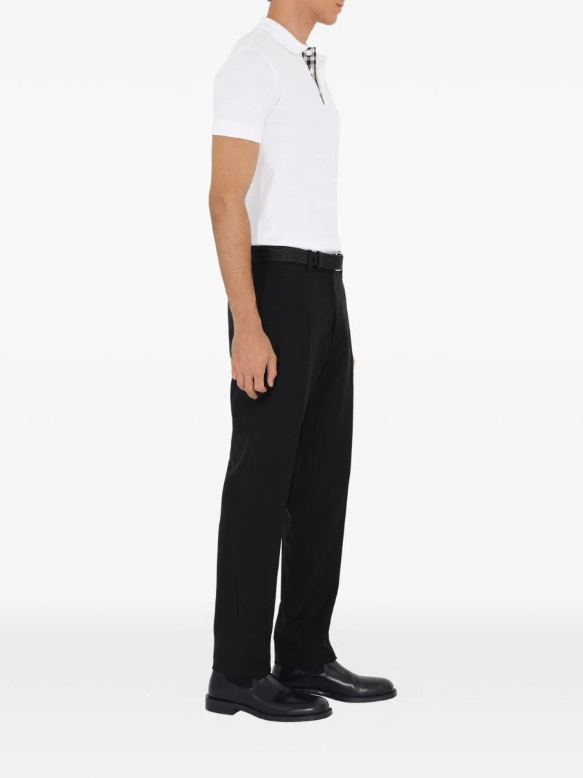 Burberry Eddie Short-Sleeve Check Placket Polo Shirt