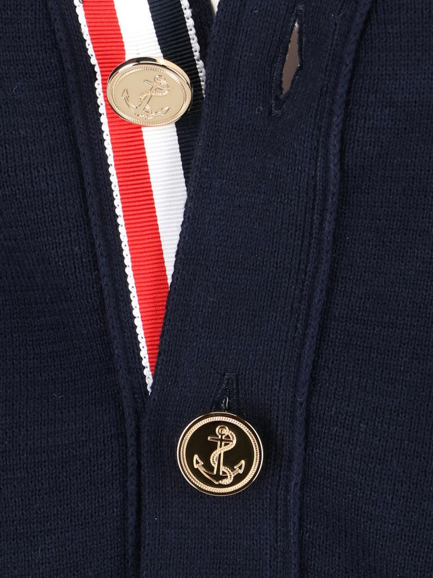 Thom Browne "4-Bar" Cardigan – Blue