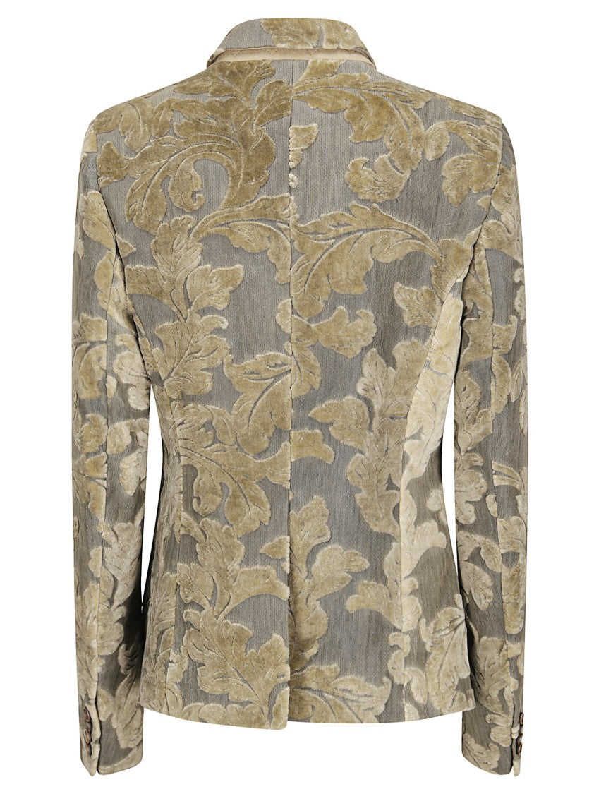 Uma Wang Velvet-Effect Cotton Jacket With Contrast Lining And Fitted Waist