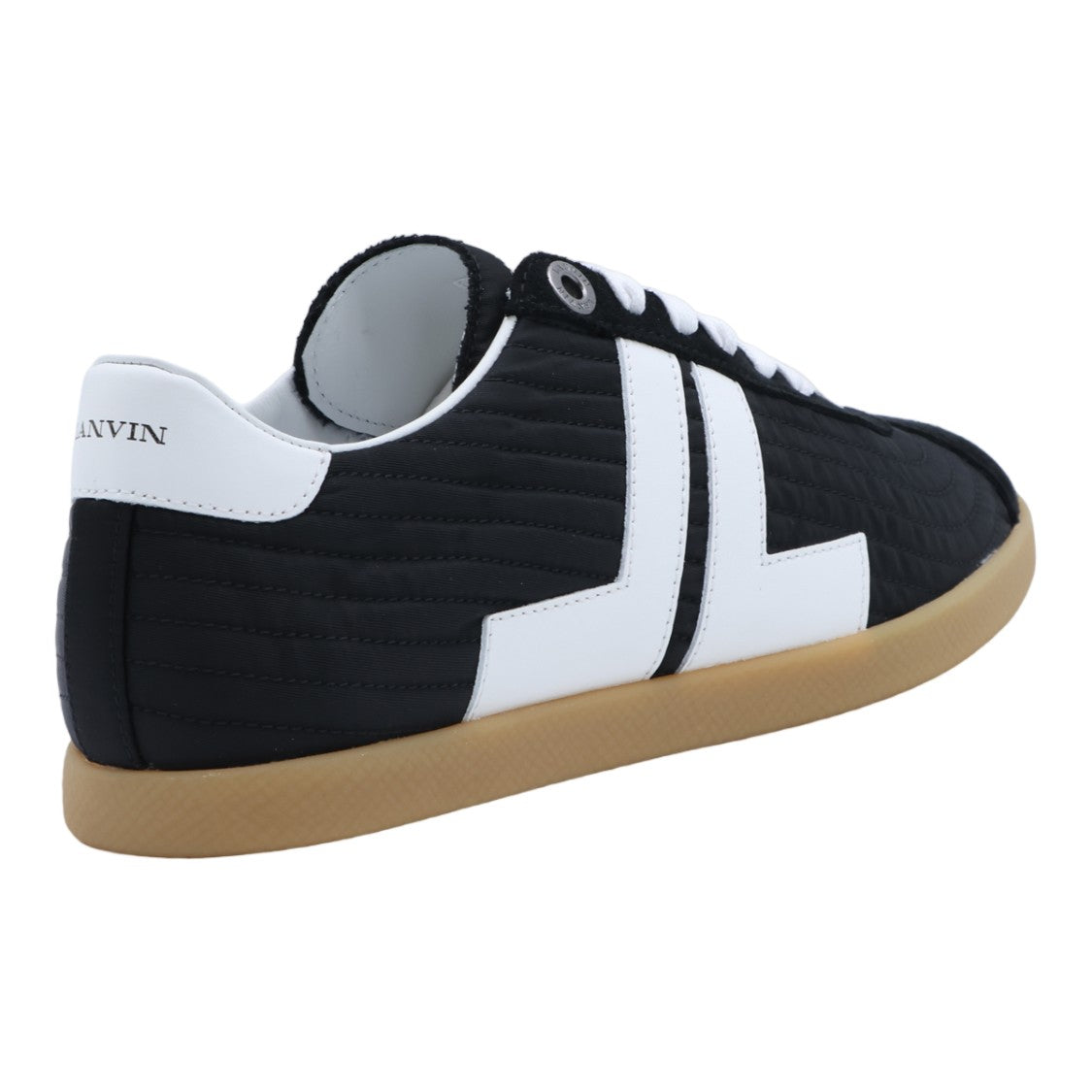 Lanvin Quilted Black Sneakers With Distinctive 'Jl' Design