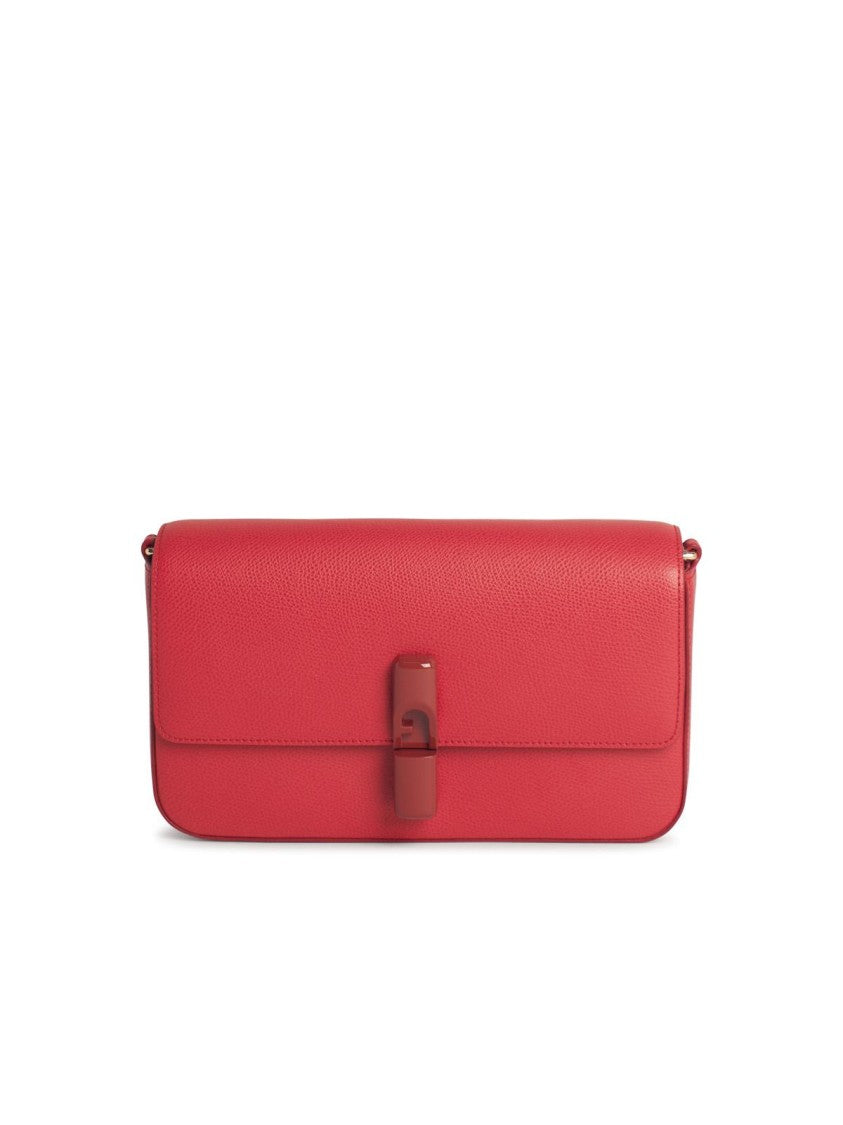 Furla Iride' Small Red Leather Crossbody Bag