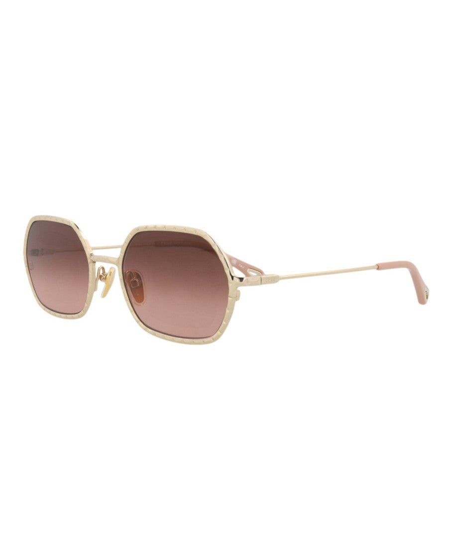 Chloé Round-Frame Metal Sunglasses