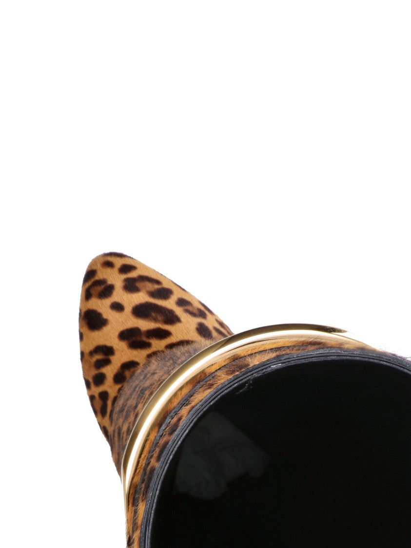 Givenchy Multicolor Shark Pinch Animal Print Calf Leather Boots