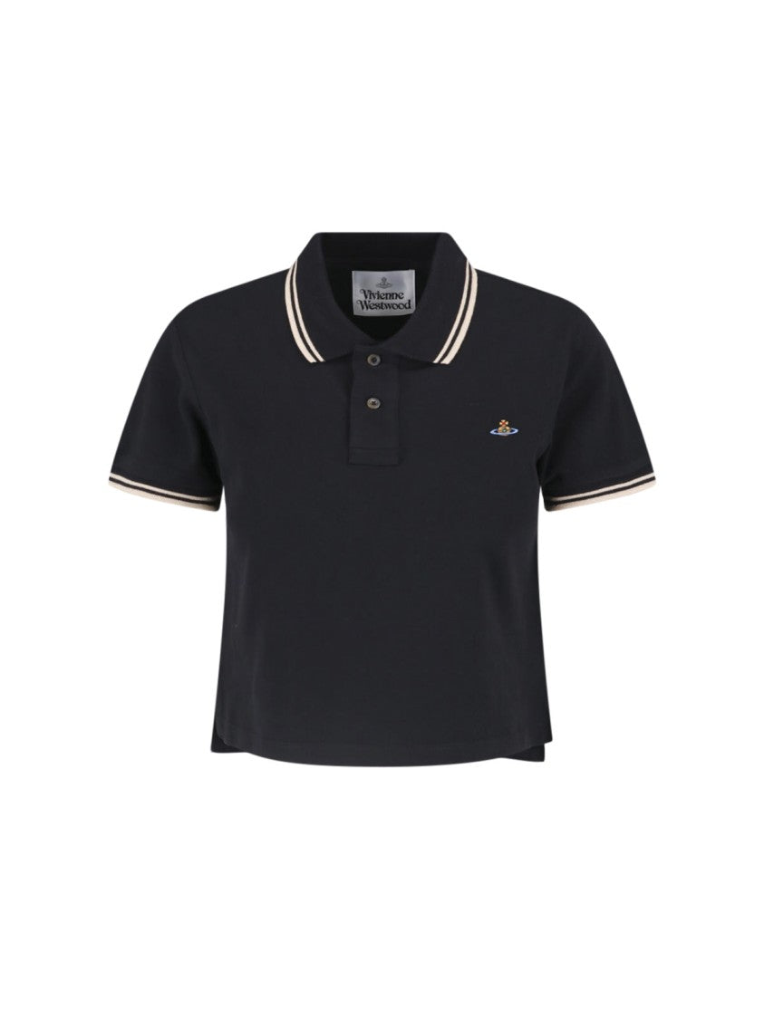 Vivienne Westwood Cropped Polo Shirt With Classic Collar