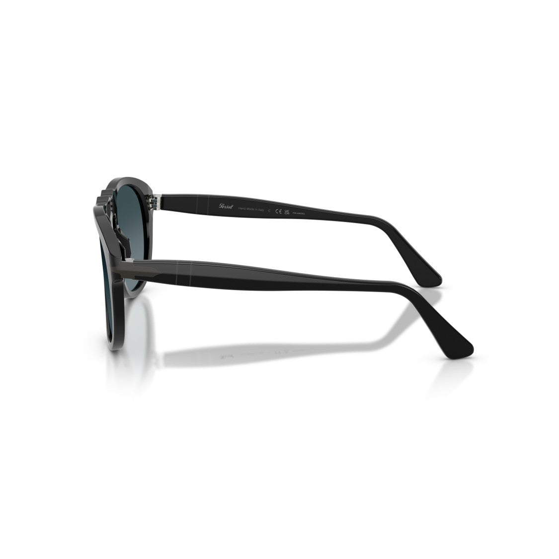 Persol 0Po0649ne Black Acetate Aviator Sunglasses With Gradient Lenses