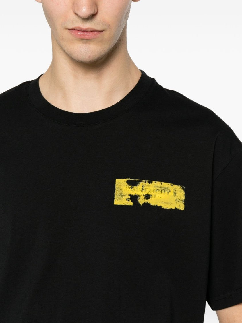 Givenchy Multicolor Short-Sleeve Cotton Distressed T-Shirt