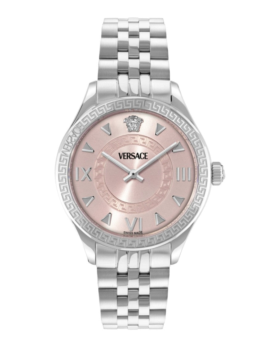 Versace Hellenyium Bracelet Watch With Pink Sunray Dial