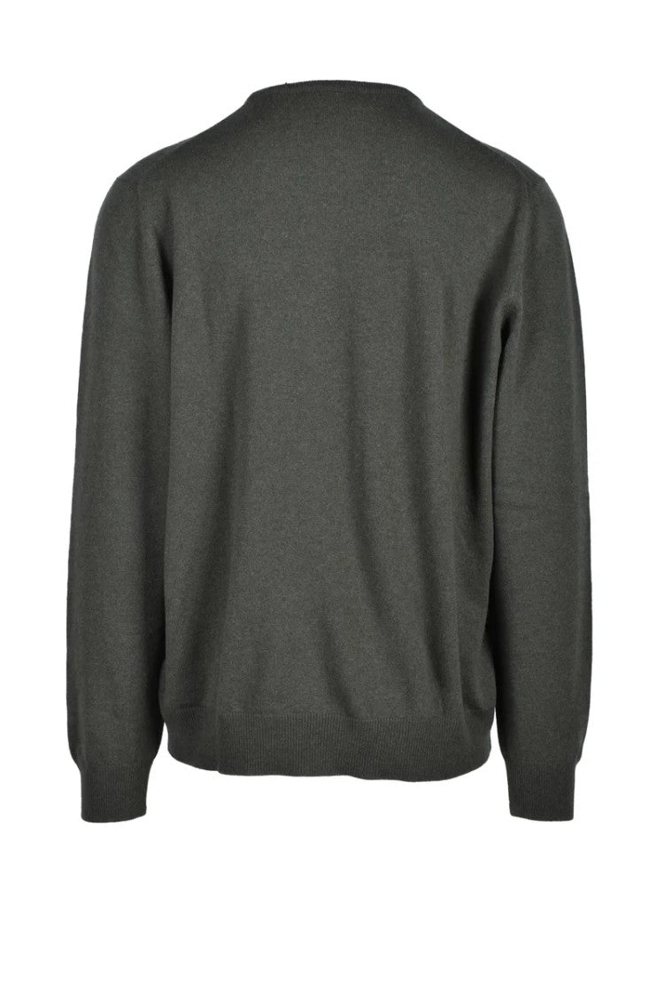 Giancarlo Desenzano Military Green Knit Virgin Wool Sweater