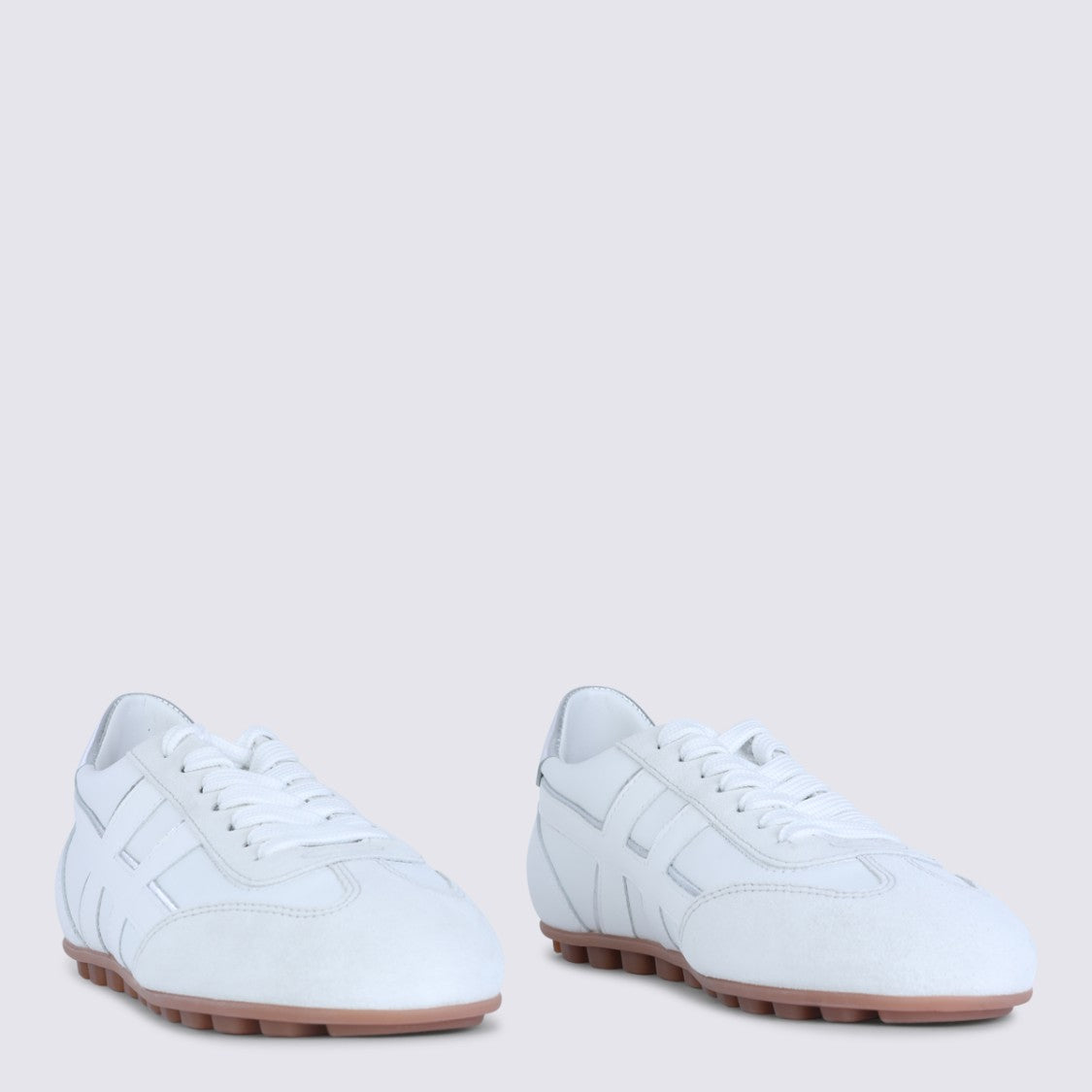 Hogan White Round Toe Sneakers