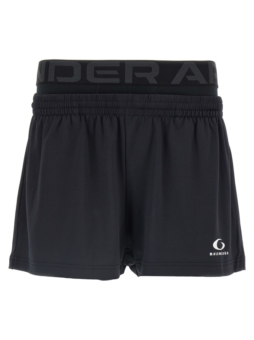 Balenciaga Mid-Waist Mesh Sports Shorts