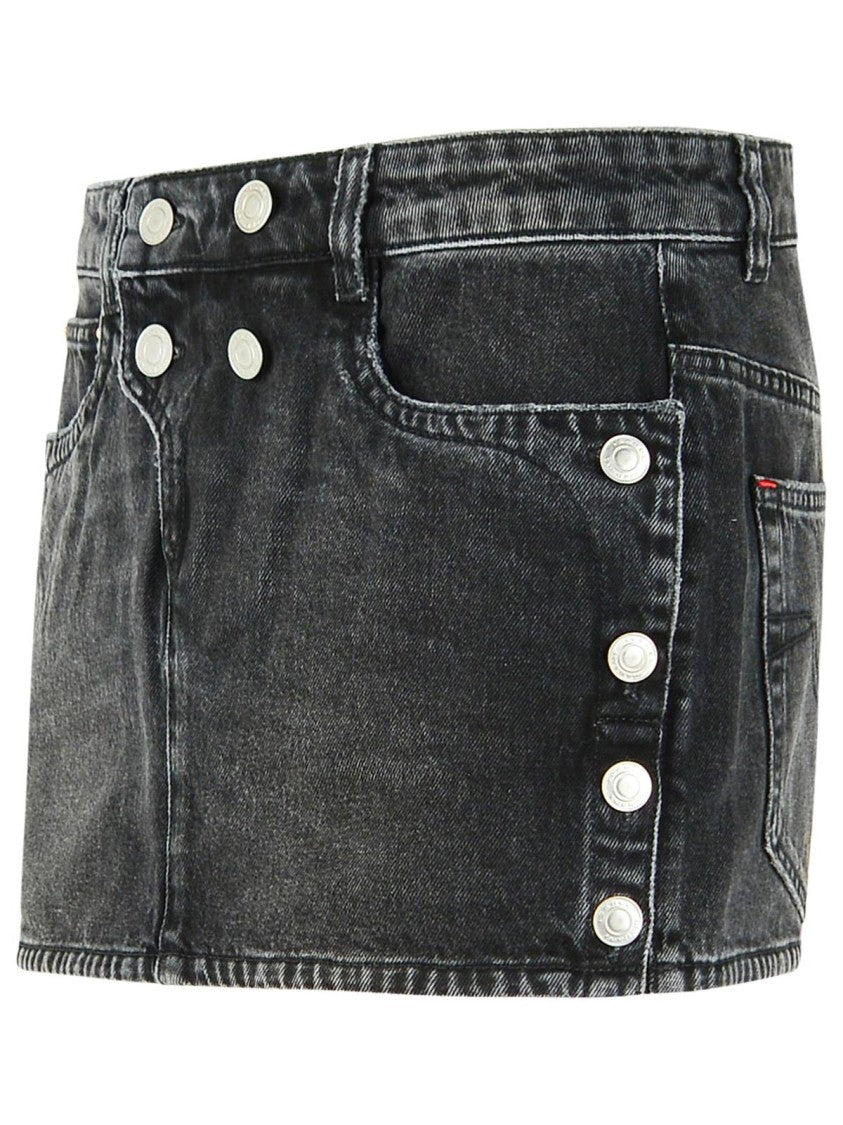 Isabel Marant 'Ralma' Skirt In Washed Black Cotton