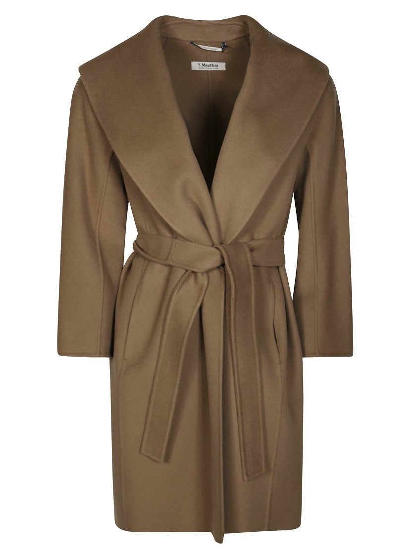 Max Mara Mid-Length Coat With Wide Shawl Collar