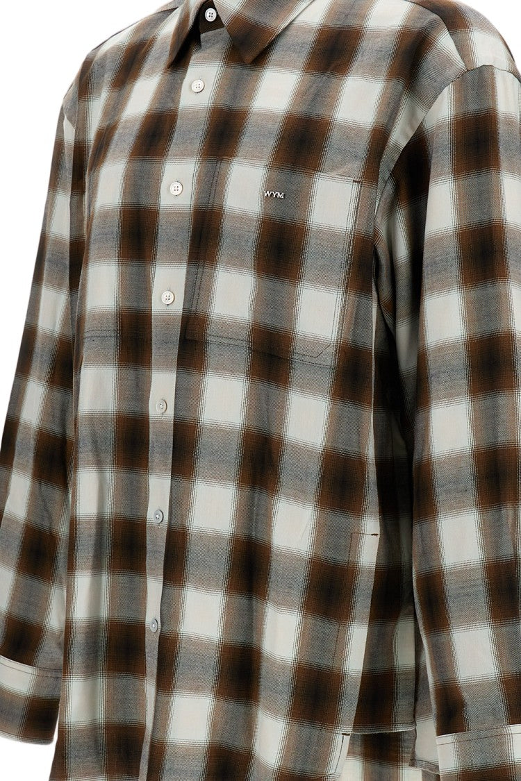 Wooyoungmi Checked Cotton And Cupro Shirt