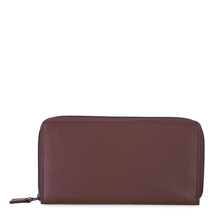 Mywalit Brown Leather Zipped Wallet