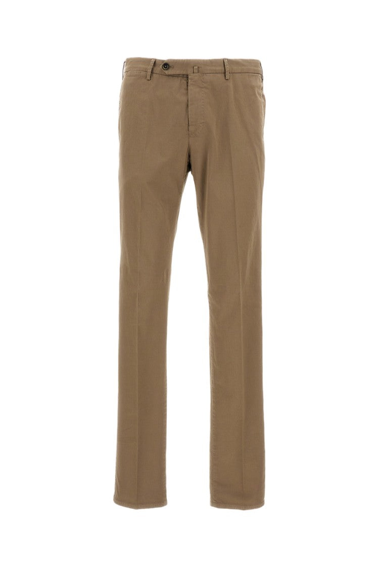 Pt01 Slim Stretch Gabardine Trousers With Tailored Fit