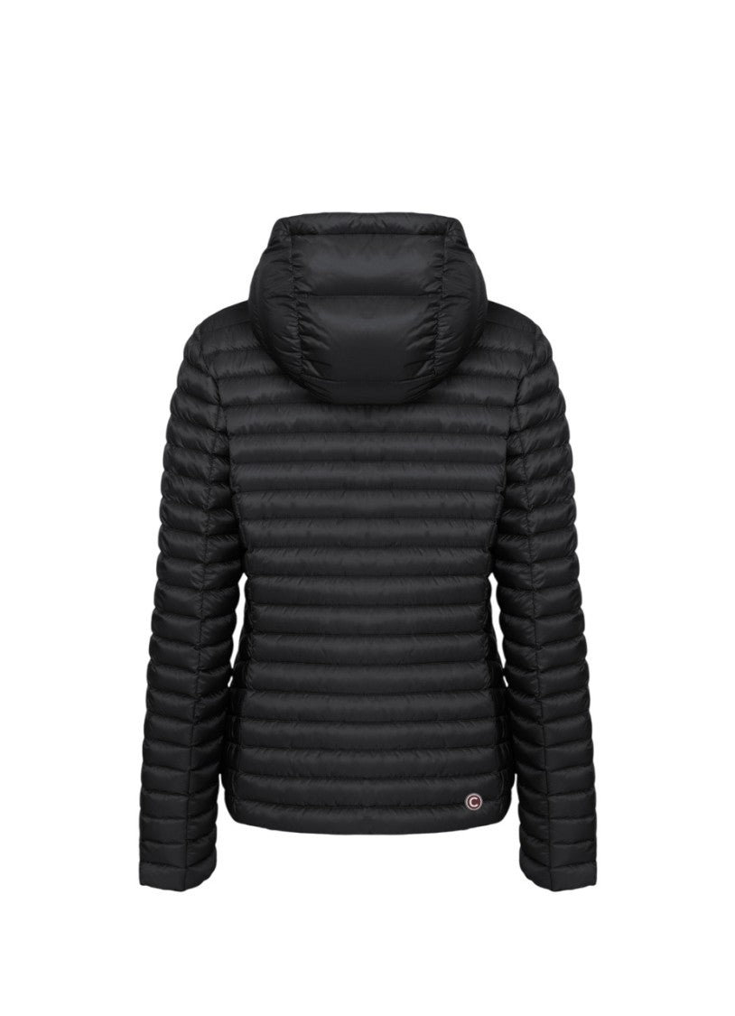 Colmar Black Fitted Horizontal Quilted Down Jacket