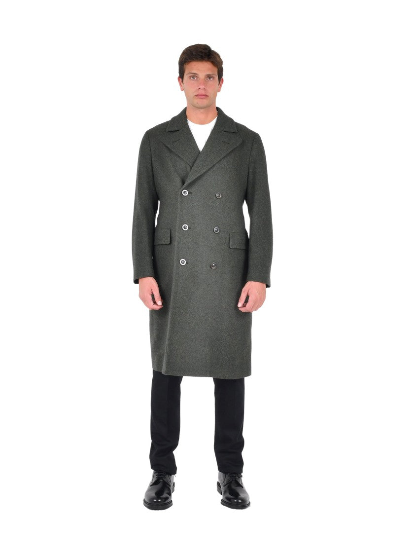 Boglioli Double-Breasted Tailored Coat With Martingale Detail