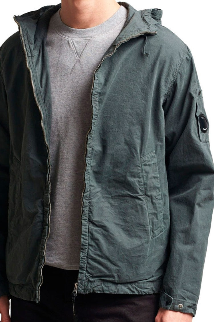 C.P. Company Dark Green Lens Detail Hooded Cotton Jacket