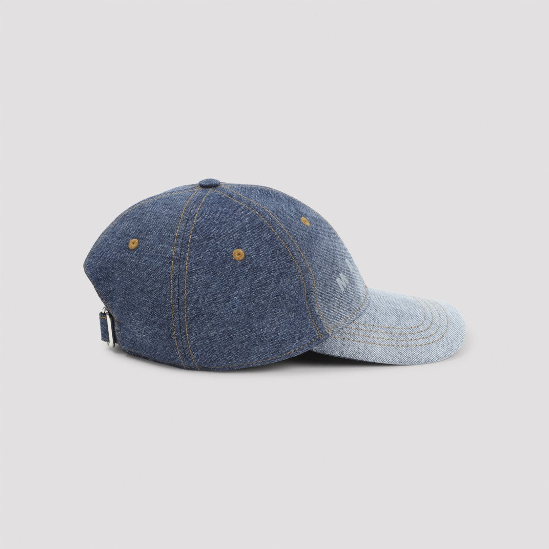 Marni Gradient Blue Denim Baseball Cap With Embroidered Detailing