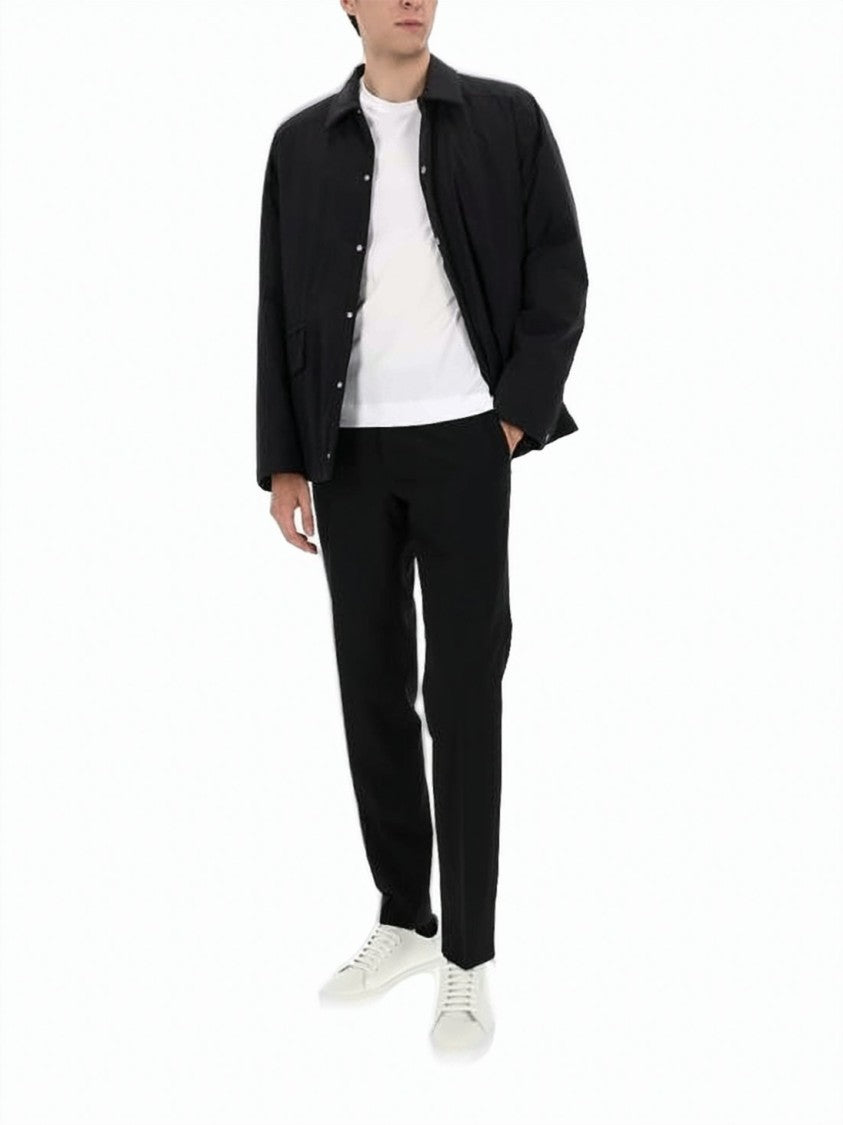 Herno Black Polyamide Jacket And Concealed Closure