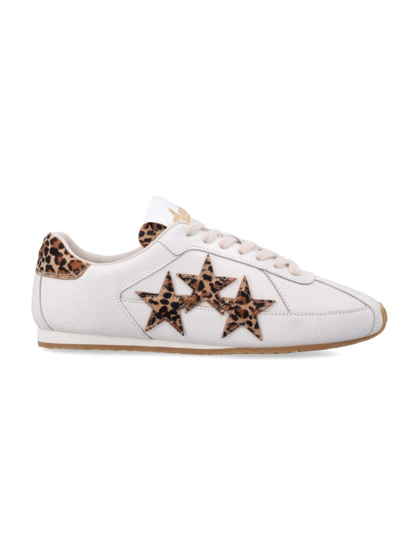 Amiri Pacific Flat Low Star Leopard Sneakers