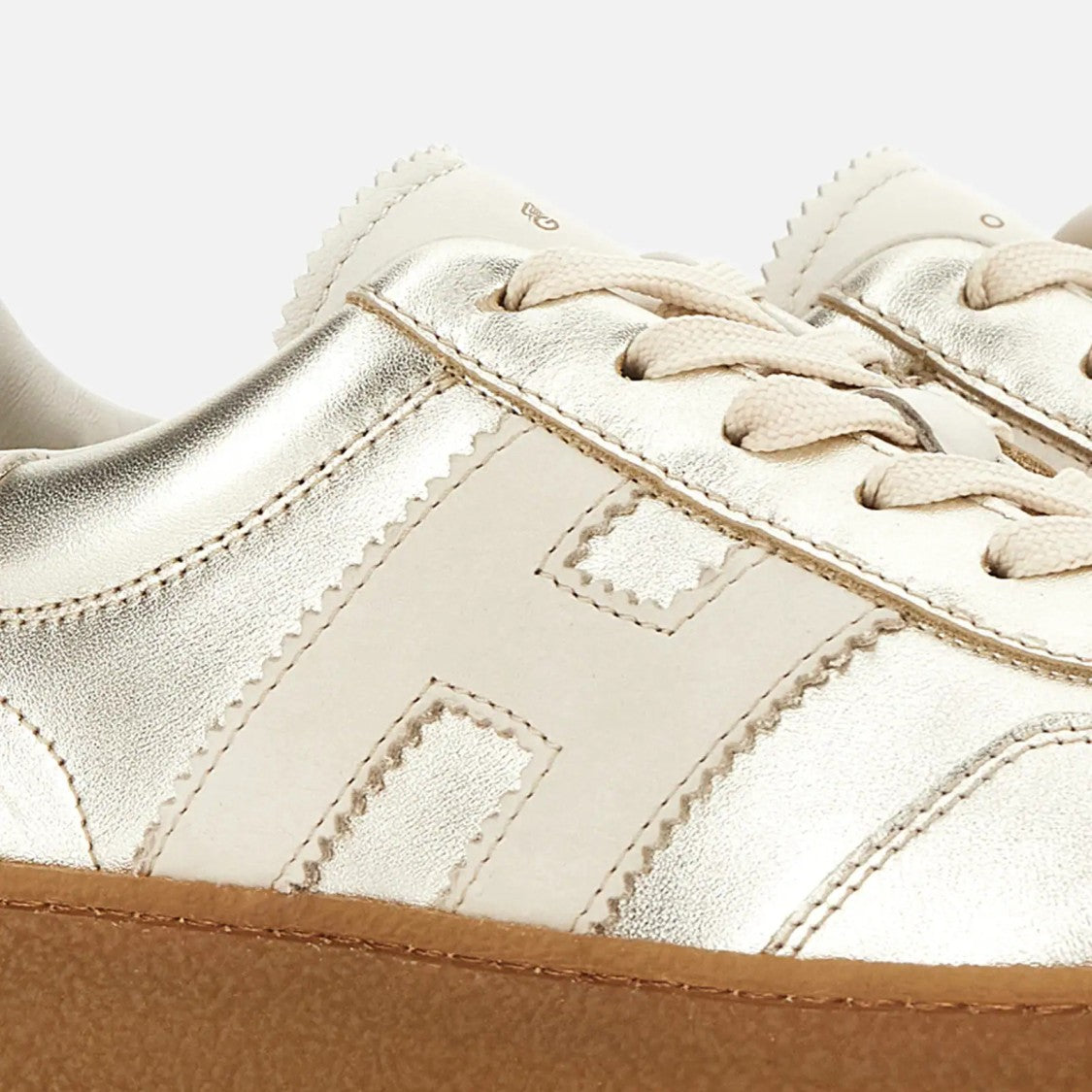 Hogan Metallic Platform Gum-Sole Sneakers