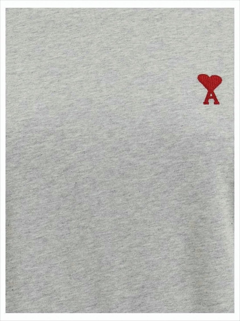 Ami Paris Light Grey Long Sleeve T-Shirt