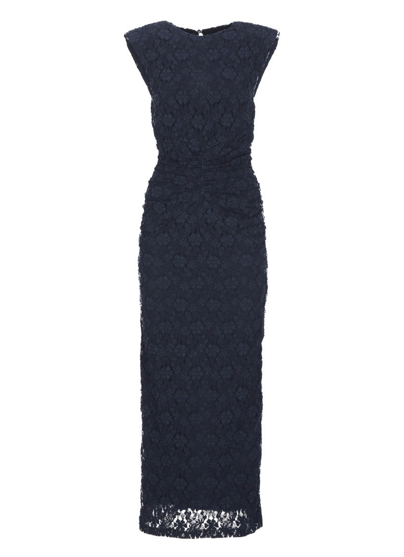 Rotate Micro Lace Evening Dress With Cut-Out Detail