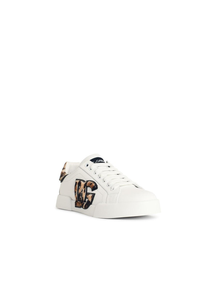 Dolce & Gabbana Portofino' White Leather Sneakers