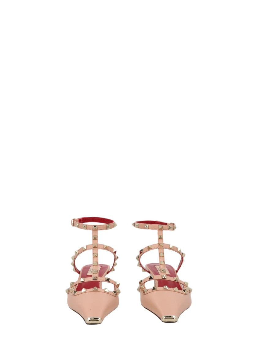 Valentino Garavani Rockstud Pointed-Toe Studded Goat Leather Pumps