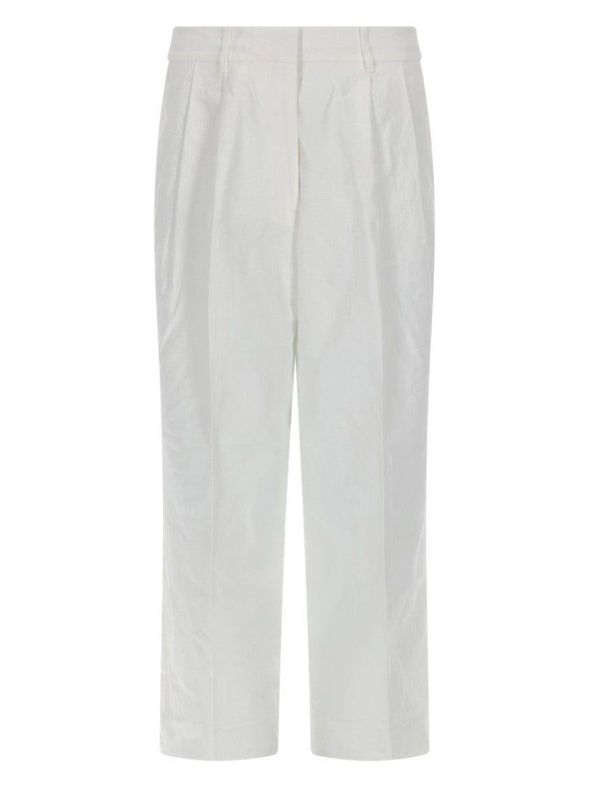 Michael Michael Kors High Waisted Linen Cotton Pants