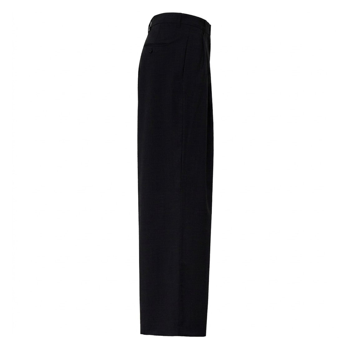 Max Mara Palazzo Pants In Natural Stretch Pure Wool With Double Front Pleats