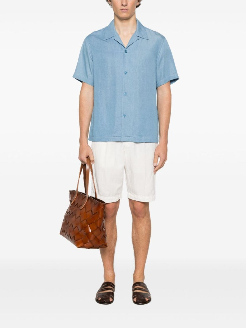 Pt Torino Tailored White Shorts With Elegant Pleats