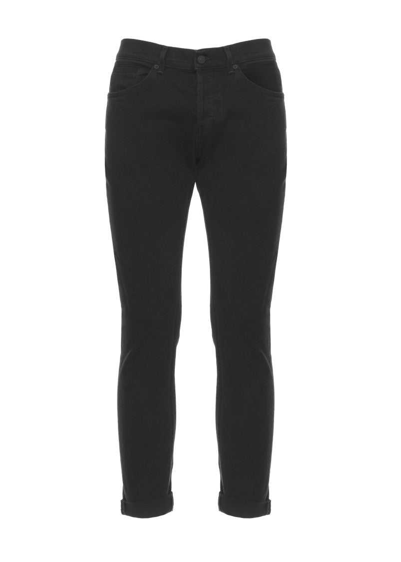 Dondup Black George Cotton Trousers
