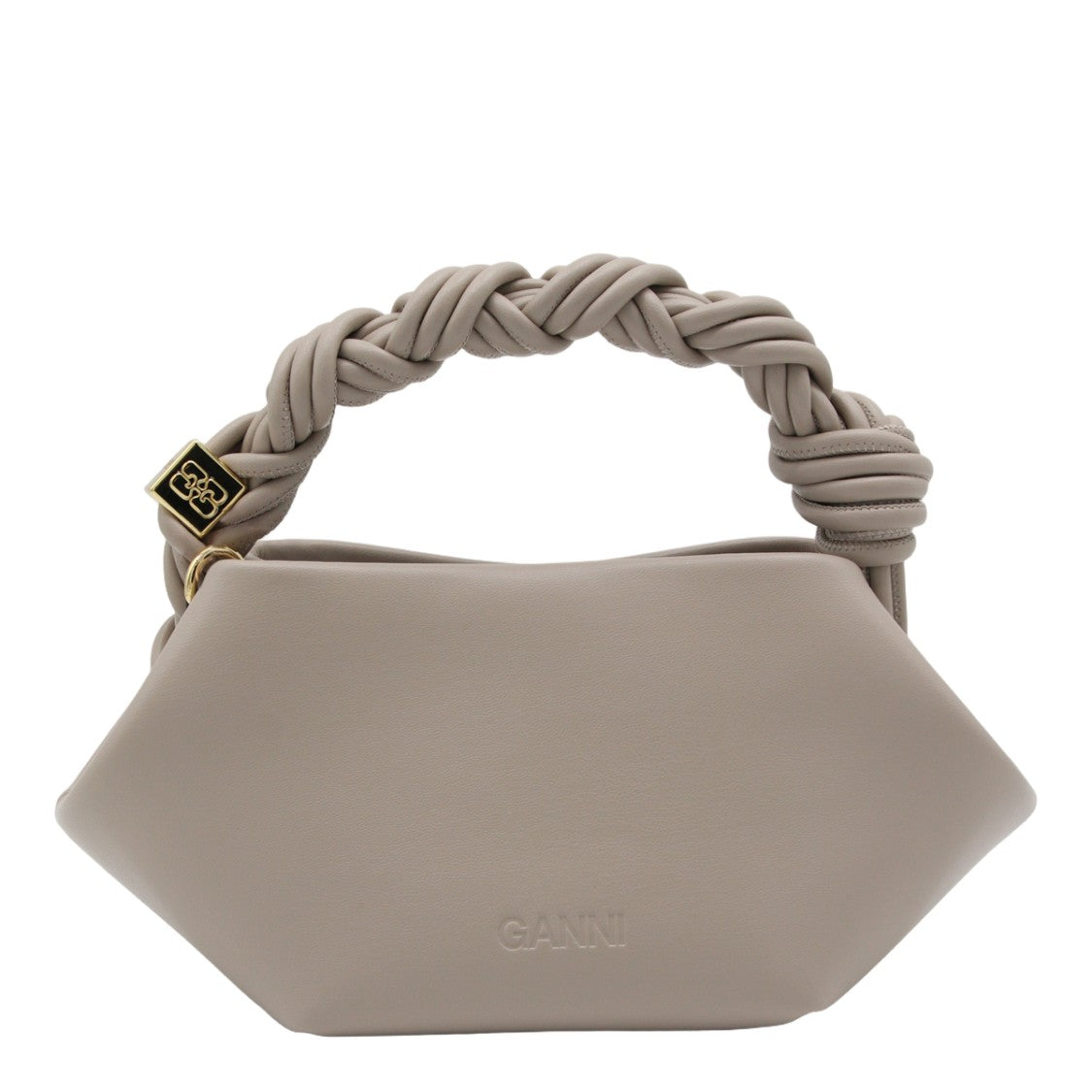 Ganni Geometric Shape Bag With Braided Handle