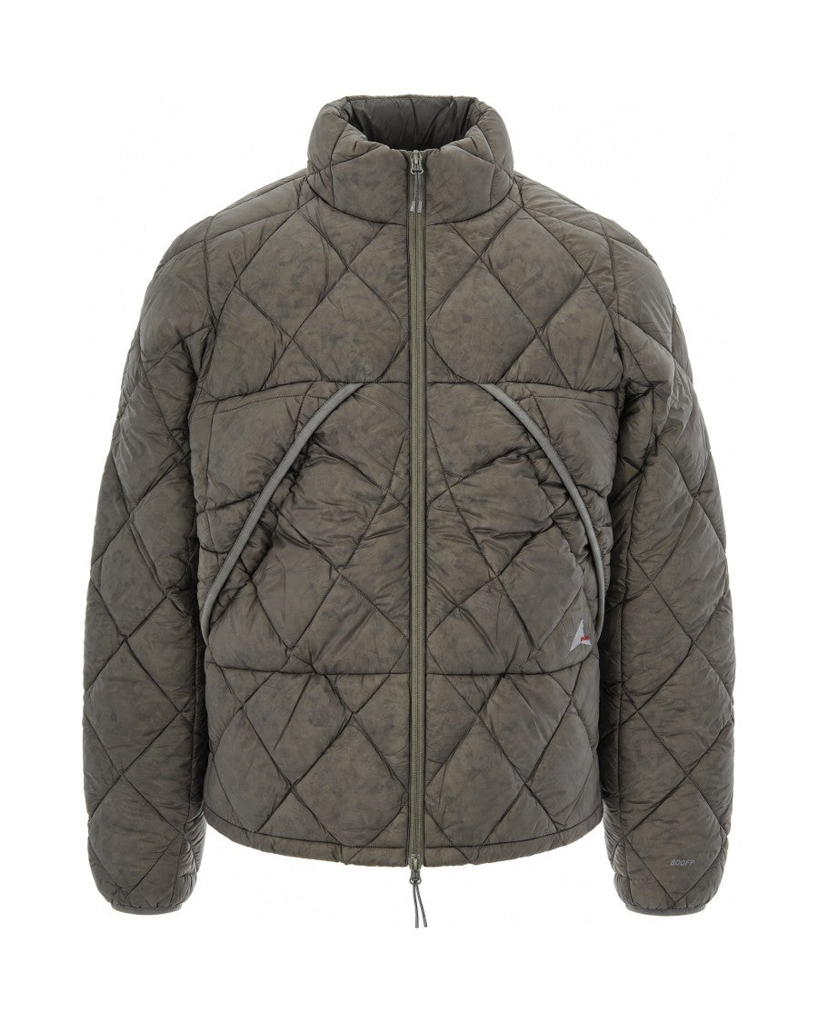 Roa Sage Green Nuna Quilted Hooded Down Jacket