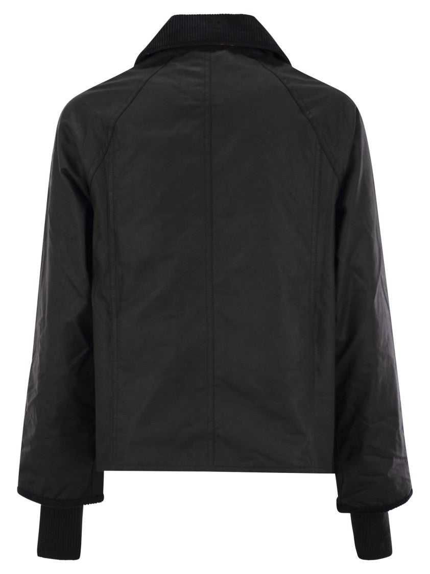 Barbour Beadnell Waxed Jacket With Crop Cut